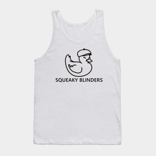 Squeaky Blinders funny cute rubber duck quote lettering line digital illustration Tank Top